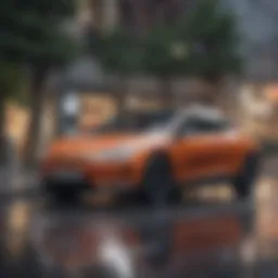 Futuristic electric vehicle charging station