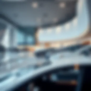 Luxury Lexus Showroom Interior Interior showcasing a luxury Lexus showroom