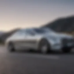 Sleek design of Mercedes hybrid plug-in vehicle showcasing its aerodynamic features