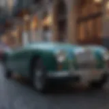 Vintage MG Car in Mexico City