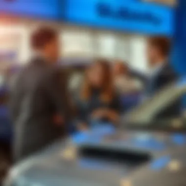 Engaging Customer Service at Subaru Customer service representatives engaging with clients