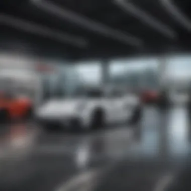 Customer Interaction at Porsche Dealership Customer interacting with dealership staff during a vehicle purchase