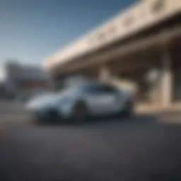 Exterior view of Porsche North Scottsdale dealership showcasing luxury cars