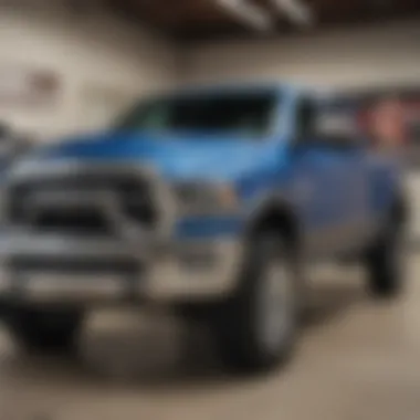 Showroom display of RAM trucks in Dayton