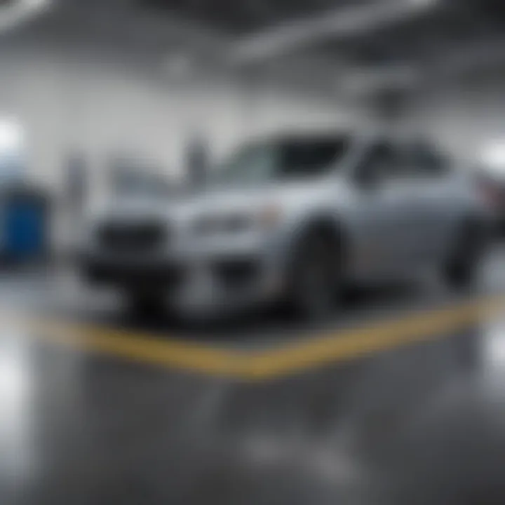 Service area with skilled technicians at a Subaru dealership in National City.