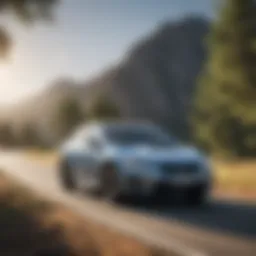 Subaru electric vehicle on a scenic road