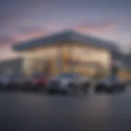 Exterior view of Tasca GMC dealership showcasing its modern architecture