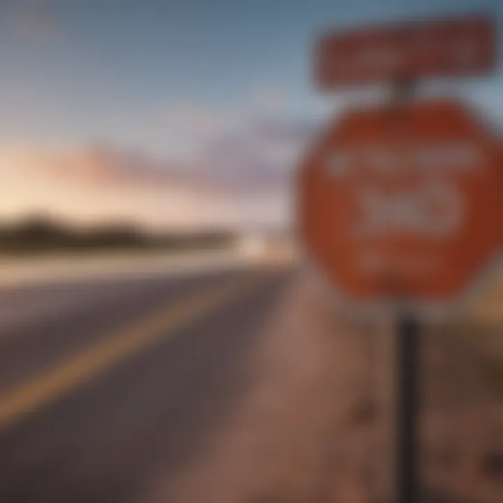 Texas Road Sign for Truck Drivers