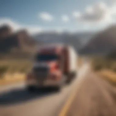 Truck Driver Navigating Texas Landscape Truck Driver Navigating Texas Landscape