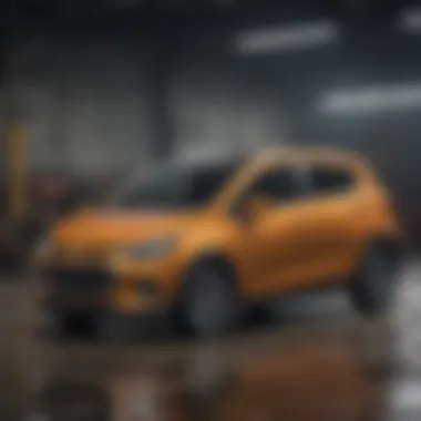 Technological Advancements in Chevy Sub Compacts Technological advancements in Chevy sub compacts showcased in a dynamic setting
