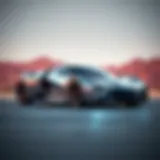 Futuristic electric car showcasing advanced design