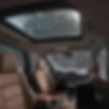 Interior view showcasing the panoramic sunroof