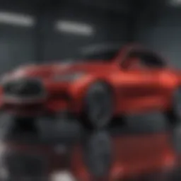 Showcasing the sleek lines of the Infiniti midsize model