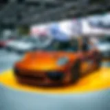 Showroom of the Jacob Javits Auto Show showcasing various car models