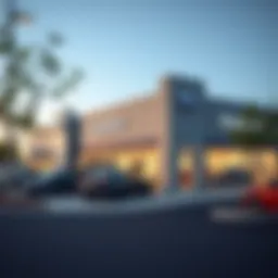 Exterior view of the largest Subaru dealership showcasing a wide range of vehicles