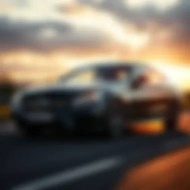 Performance in Action: The Mercedes C Coupe Mercedes C Coupe on the road, demonstrating its performance capabilities