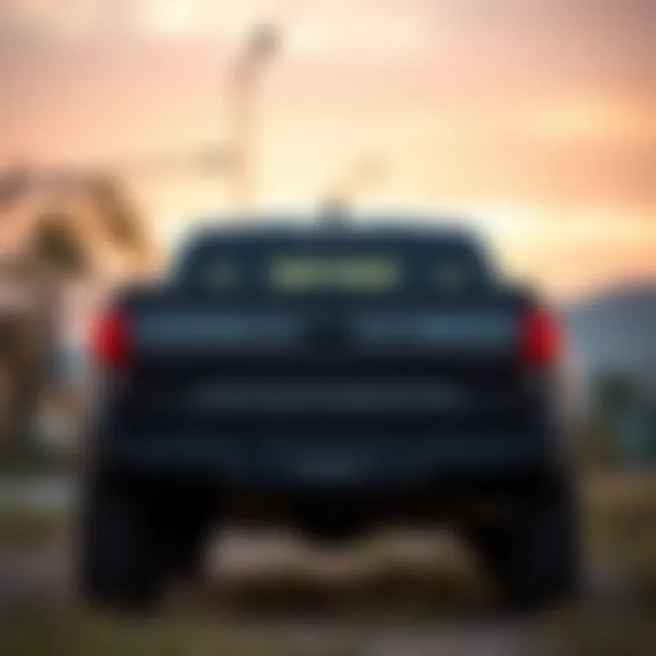 Rear view of the Toyota Tacoma demonstrating its robust build and design enhancements