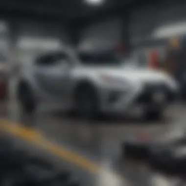 High-tech diagnostic equipment in use at the service center