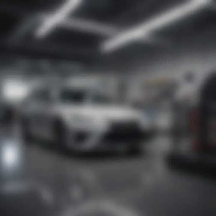Clean and organized service center environment