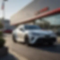 Scenic view of a Toyota dealership in Huntington, New York