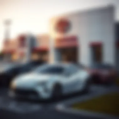 Toyota dealership exterior in West Roxbury showcasing latest models