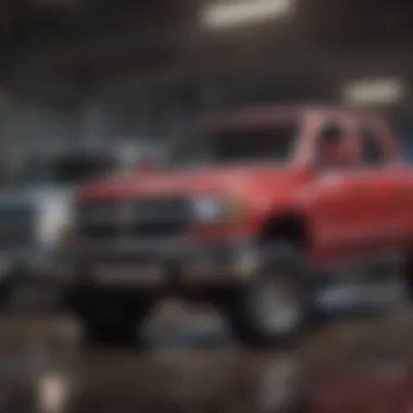 A diverse lineup of pre-owned trucks showcasing various models at Bruce Lowrie Chevrolet.