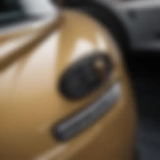 Luxury Porsche sports car interior detail