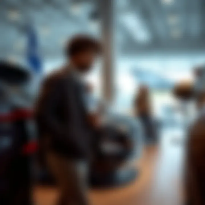 Engaging Customer Experience at Faulkner Hyundai Customer engagement area inside Faulkner Hyundai with satisfied customers