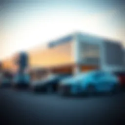 Exterior view of Faulkner Hyundai dealership showcasing modern architecture