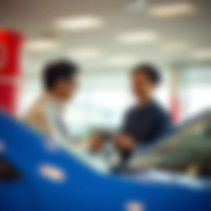 Exceptional Customer Experience at Frank Leta Honda Customer interacting with a sales representative at Frank Leta Honda