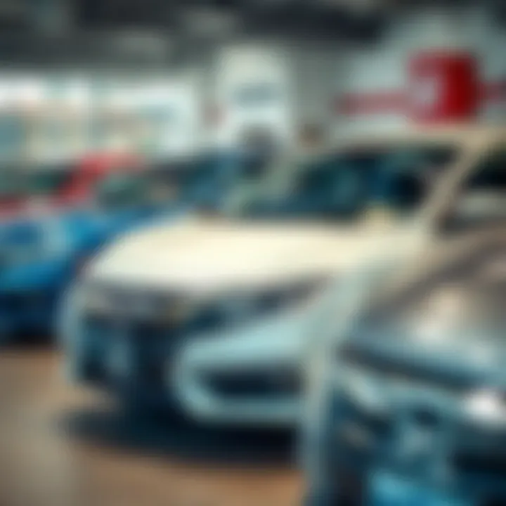 Diverse Vehicle Selection at Frank Leta Honda Showroom displaying a variety of Honda vehicles available for customers