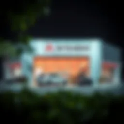 Exterior view of a Mitsubishi dealership in Gainesville, GA