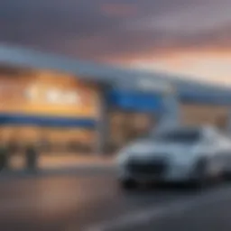 Exterior view of Geaux Chevy dealership showcasing modern architecture