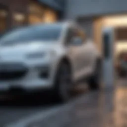 Electric vehicle charging station with GM branding