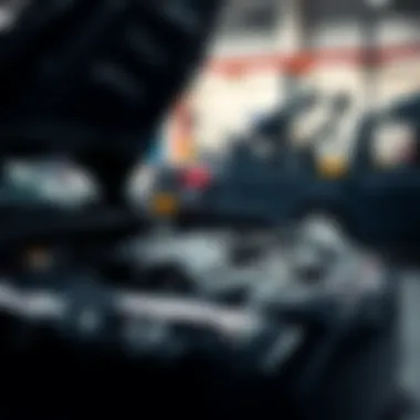 Service with Genuine Parts A Ford vehicle being serviced with genuine parts