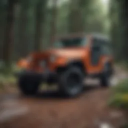 A classic Jeep model showcasing off-road capabilities