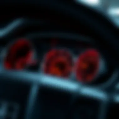 Dodge Vehicle Maintenance Check Close-up of a Dodge vehicle's dashboard during a maintenance check