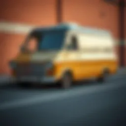 A vintage GM delivery van showcasing its classic design