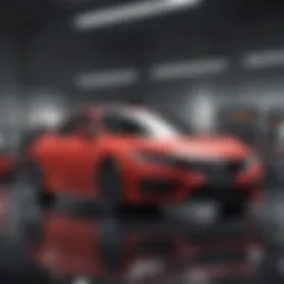 Showroom displaying a variety of Honda models