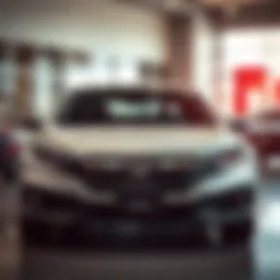 A sleek Honda vehicle on display at a dealership