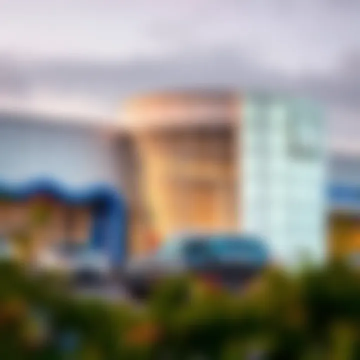 Exterior view of a modern Honda dealership