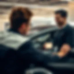 Tesla customer service representative assisting a customer