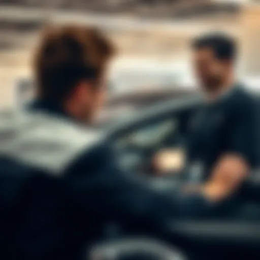 Tesla customer service representative assisting a customer