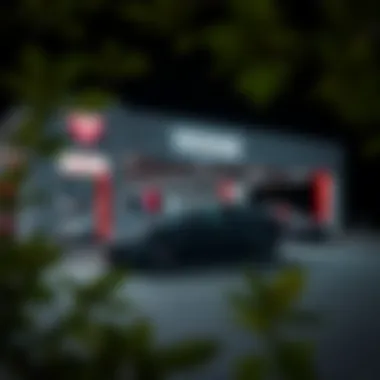 Tesla Service Center for In-Person Assistance Tesla service center exterior showcasing customer support