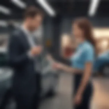 Customer Service Experience at Joe Cecconi Customer interacting with a salesperson at Joe Cecconi Used Cars