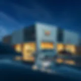 Exterior view of Ken Garff Cadillac dealership showcasing modern architecture