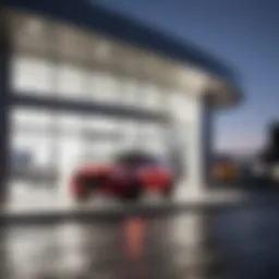 Exterior view of Keyes Mazda showcasing the dealership's inviting entrance