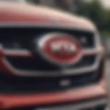 Kia Vehicle After Emblem Replacement Kia vehicle with replaced emblem