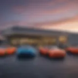 Exterior view of Koons Dodge dealership showcasing modern architecture