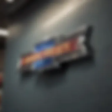 Iconic Vintage Chevrolet Logo Display Vintage Chevrolet logo on showroom wall